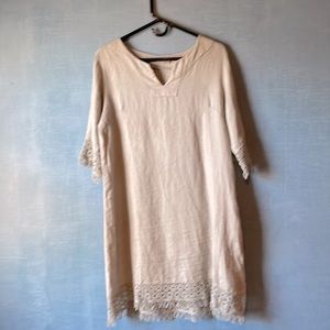 100% Linen dress-Made in Italy. Size Medium